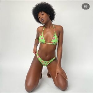 Danielle Guizio NY Bijou Triangle Bikini Quirky Floral